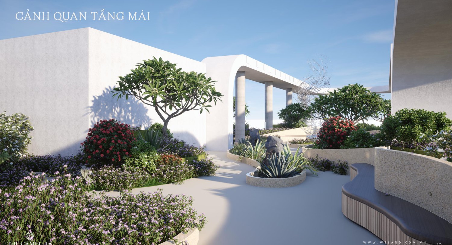 Cảnh quan tầng mái Sky Park The Camellia