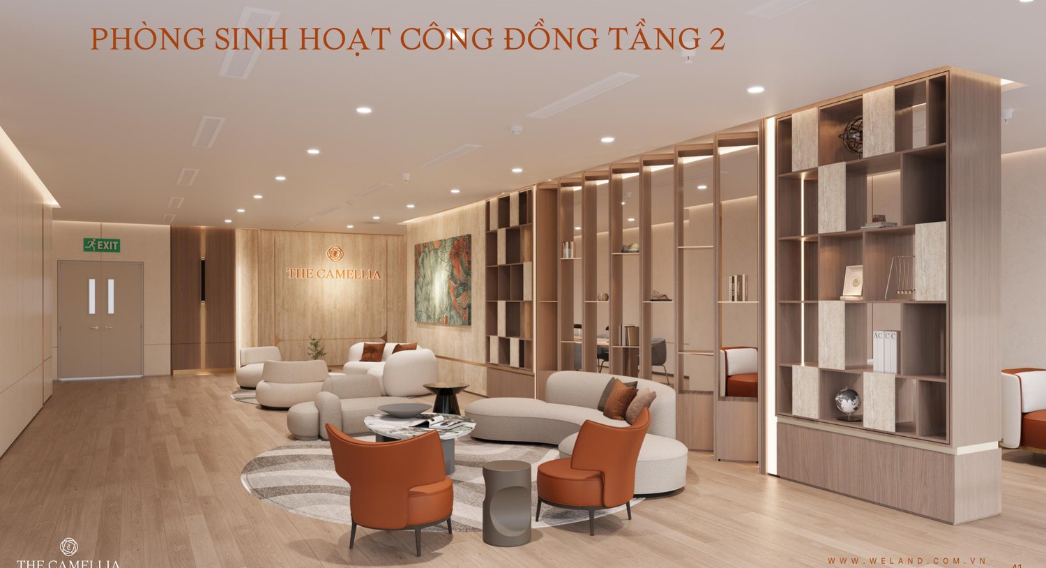 Phòng sinh hoạt cộng đồng tầng 2 The Camellia